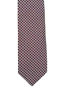 Brioni Red Classic Geometric Silk Designer Tie BNWT RRP£205 - Picture 1 of 7