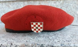 Croatia Croatian Army ZNG crest coat of arms 90s war time hat cap beretka, beret - Picture 1 of 4