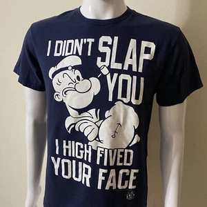Rare VTG Popeye I Didnt Slap You I High Fived Your Face T-Shirt • Men’s Medium - Picture 1 of 12