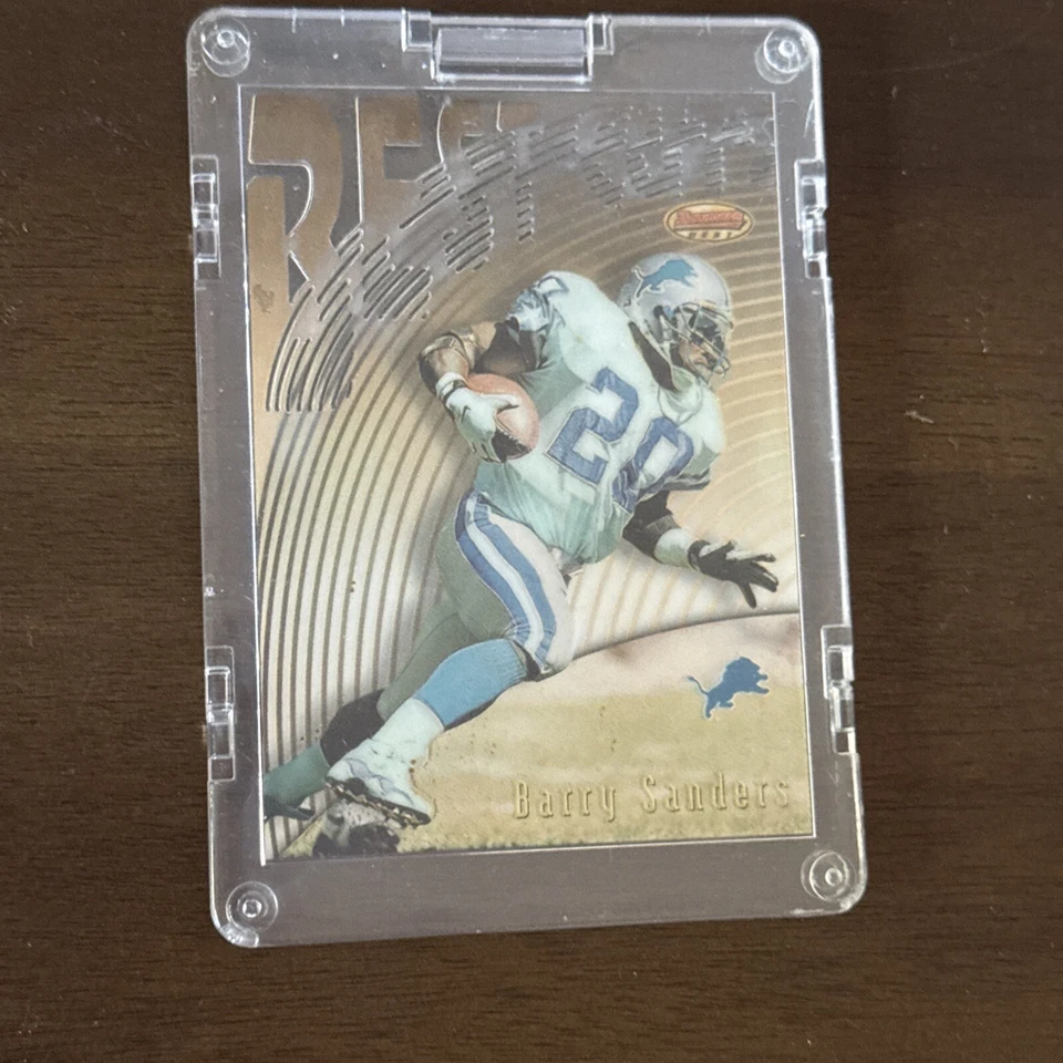 BARRY SANDERS 1997 BOWMAN'S BEST CUTS #BC15 CHROME INSERT PSA 9 LIONS NFL HOF - Image 1 of 4