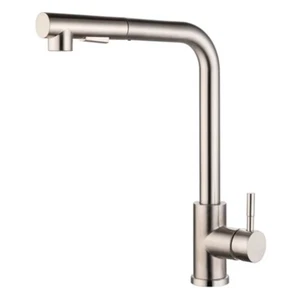 Grifo de cocina de acero inoxidable cepillado rociador extraíble para fregadero de cocina - Imagen 1 de 8