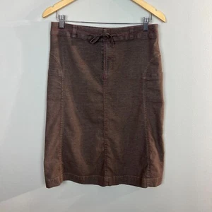 Title Nine Rock Damen 6 braun Midi Kordelzug A-Linie Hanfmischung Taschen Freizeit - Bild 1 von 9