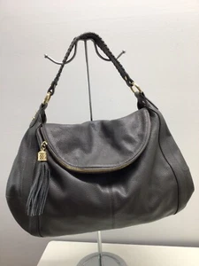 ONNA EHRILICH  Dark Gray pebble Leather Hobo Shoulder Handbag - Picture 1 of 7