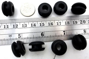 7/16" Hole Fit Rubber Grommet Wiring Bushing - Fit 1/8" Thick Panel, Has 1/4" ID - Picture 1 of 12