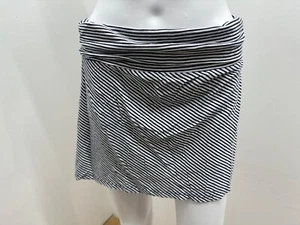 Carve Designs Mini Skirt Womens Medium Blue White Stripe Cotton Stretch - Picture 1 of 9