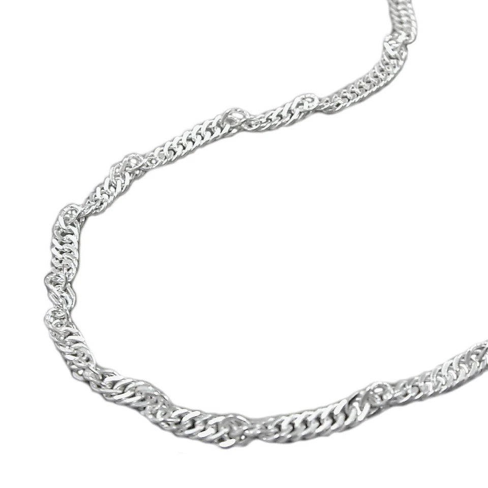Collana Singapur 2Mm, Argento 925, Collana Rotonda, 60Cm, Donna - Immagine 1 di 3