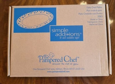 Plato ovalado The Pampered Chef Dots [NUEVO] Foto 1 de 4
