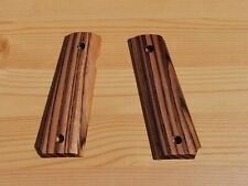 CUSTOM  ZEBRANO WOOD GRIPS TO FIT COLT SWISS ARMS P1911 etc