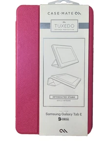 Case-Mate Tuxedo Folio Case for Samsung Galaxy Tab E - Pink - Picture 1 of 2