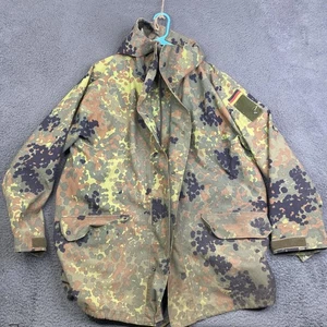 Vintage German Bundeswehr Flecktarn Parka Mens Medium Camo Hooded 1995 90s - Picture 1 of 12