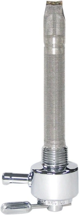 Pingel Smooth Power-Flo Petcock Chrome 90 Degree Forward 3/8" NPT Round - Image 1 of 1