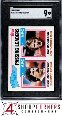 1982 TOPPS #257 JOE MONTANA HOF PASSING LEADERS SGC 9 - Image 1 of 4