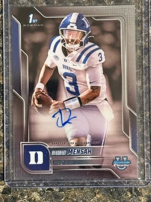 2025 Bowman University U Chrome Darian Mensah First 1st Rookie Auto 2 - Image 1 of 2