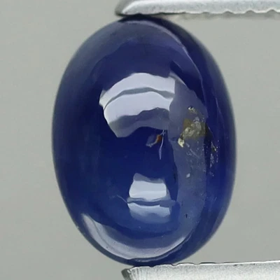 1.34ct 6.8x5mm Oval Cabochon Blue Natural Kanchanaburi Sapphire-Heated, Thailand - Image 1 of 4