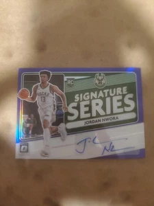 2020-21 Optic Jordan Nwora Rc Auto Rookie Purple Signature Series Bucks!!! - Bild 1 von 2