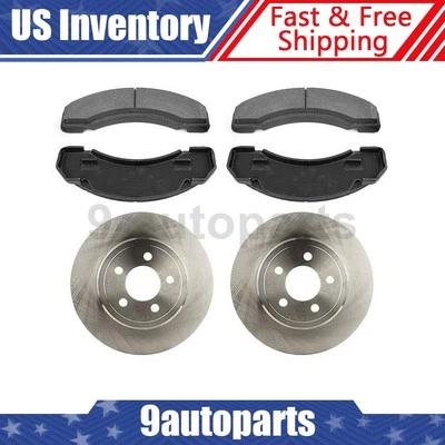 Rear Disc Brake Rotors + Brake Pads for 1997 1998 1999 Chevrolet P30 - Imagem 1 de 4