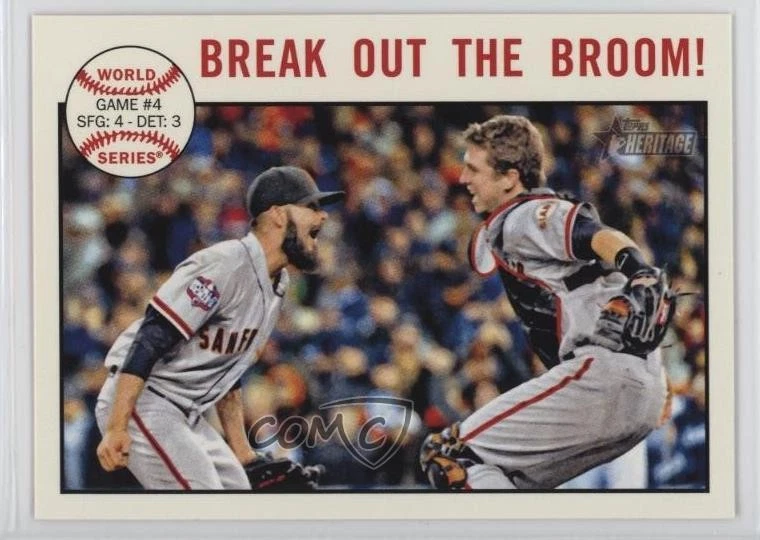 2013 Topps Heritage World Series San Francisco Giants Sergio Romo Buster Posey - Image 1 of 2