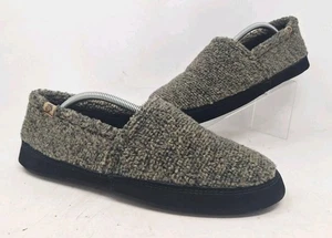 Acorn Herren Hausschuhe Mokassin Wolkenkissen braun grau Tweed Fleece Wildleder Gr. 10,5-11,5 - Bild 1 von 9