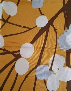 Marimekko Lumimarja Fabric Remnant Yamabuki Yellow Cotton Handcraft Cloth - Picture 1 of 7