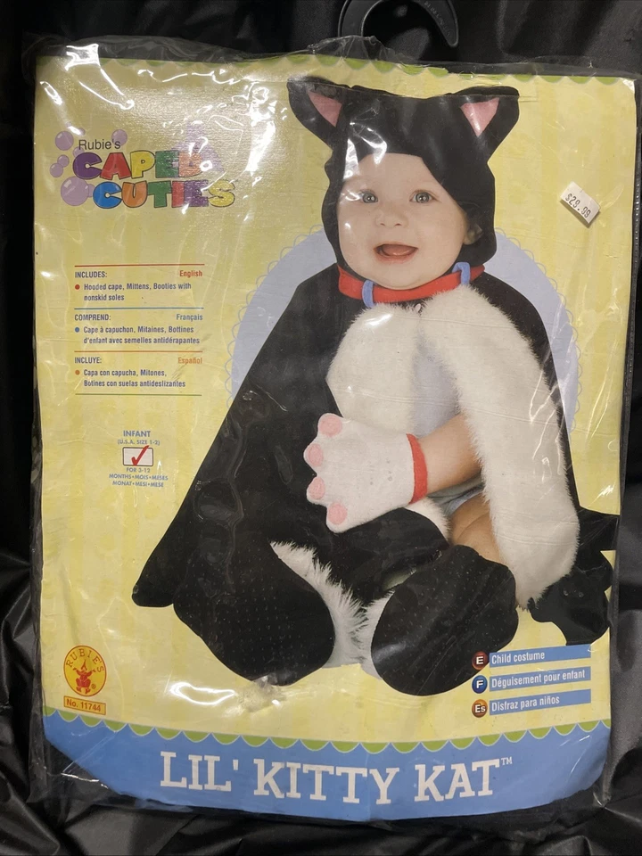 Disfraz de Halloween Lil' Kitty Kat Caped Cuties Infantil Talla 1-2 3-12 Meses Foto 1 de 1
