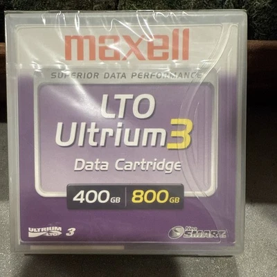 Cartuchos de datos Maxell LTO Ultrium 3 400 GB/800 GB sellados BN Foto 1 de 3