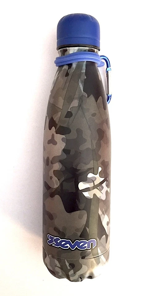 BORRACCIA in acciaio ino SEVEN bottle TENUTA STAGNA 500 ml CAMO ROSA caldo