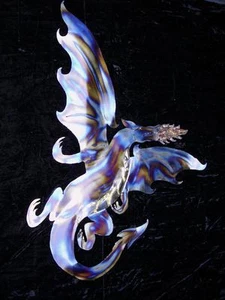 DRAGON S VUELO MÍTICO Mitología Artesanal Metal Interior Pared Arte Decoración - Imagen 1 de 1