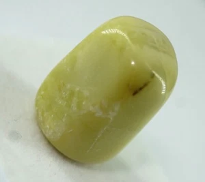Cristallo di diaspro verde latte naturale certificato 51,35 ct pietra preziosa lucida - Foto 1 di 4