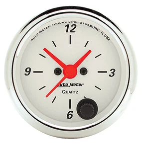 Auto Meter 1385 Arctic White 2 1/16 in. Quartz Movement Analog Clock (52mm) - Picture 1 of 1