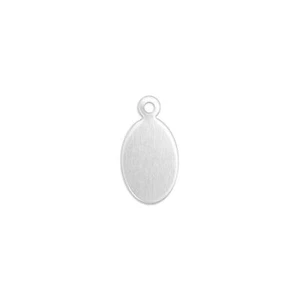 ImpressArt Small Oval Tag, 3/8", Aluminum, Premium Metal Stamping Blanks, 24 pc - Picture 1 of 1