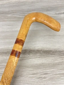 Vintage Handwerker 2 Ton Spirale geschnitzt Dornen Holz genoppter Gehstock Folk 35" - Bild 1 von 7