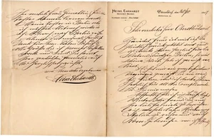HEINRICH EHRHARD AUTOGRAMMBRIEF DEUTSCHER ERFINDER UND INDUSTRIELLER 1907 - Bild 1 von 2