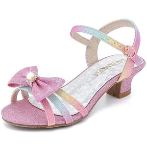 Rainbow Shoes for Girls High Heels for Kids Little Girl Dress Shoes Flower Gi... - Picture 1 of 8