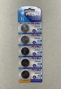 5 PACK CR2032 2032 PKCELL FACTORY FRESH 12/2029 - Picture 1 of 1