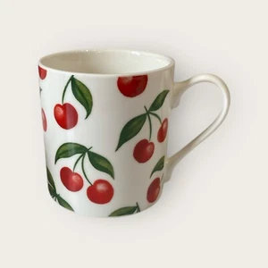 Gisela Graham cherry print bone china mug spring homeware - Picture 1 of 2