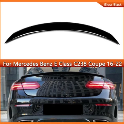 Gloss Black For Mercedes C238 E400 E450 Coupe 2016-2022 Rear Trunk Spoiler Wing Foto 1 de 4