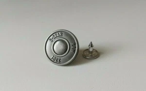 RAW 3301 CLASSIC STYLE 3D RAISED ALLOY METAL BUTTON FOR JEANS JACKET SKIRT - Picture 1 of 7