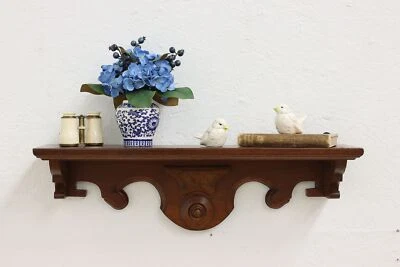 Antiguo escudo victoriano de nogal tallado de salvamento arquitectónico #54781 Foto 1 de 4