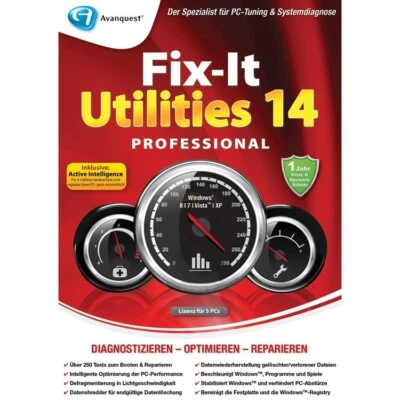 Fix-It Utilities 14 Professional Win XP/Vista/7/8 Download 5 PC 1 Jahr ESD-Key - Bild 1 von 4
