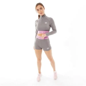 Umbro Womens Active 1/4 Zip Cropped Top - Picture 1 of 3