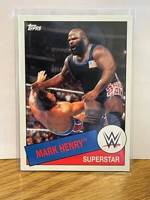 2015 Topps Heritage WWE #79 Mark Henry wrestling card - Image 1 of 2