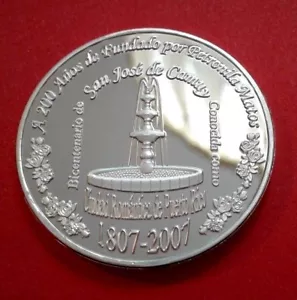 Medaglia 200Aniv CAMUY 1807 Ciudad Romántica PORTO RICO Gettone Ficha Medaglia Moneta - Foto 1 di 11