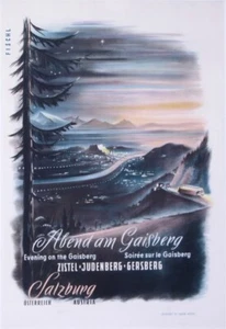 ABEND AM GAISBERG SALZBURG 1950 VINTAGE POSTER﻿ - Picture 1 of 1
