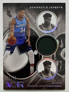 2020-21 Panini Noir Giannis Antetokounmpo Game Worn Material 1/75