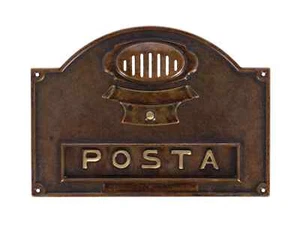 Briefkasten Mit Klappe Aus Messing Mit Gegensprechanlage - Bild 1 von 7