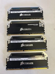 lot 4 Corsair Dominator Platinum 16GB (2x 8 GB) DDR3 1866MHz CMD16GX3M2A1866C9 - Picture 1 of 1
