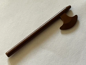 LEGO OldBrown Minifig Weapon Halberd ref 3848 / set 6085 6090 6086 6285 10040 .. - Picture 1 of 1