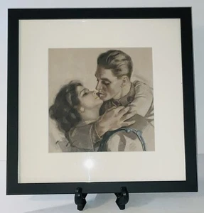 1915 Cosmopolitan Cover “My Man” Harrison Fisher 13”x 13” VTG Framed Print - Picture 1 of 8