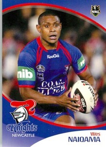 ✺New✺ 2009 NEWCASTLE KNIGHTS NRL Card WES NAIQAMA Daily Telegraph