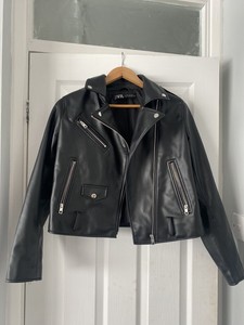 oversized biker jacket zara